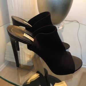 Balenciaga Black Open Toe W/ Stiletto Heel